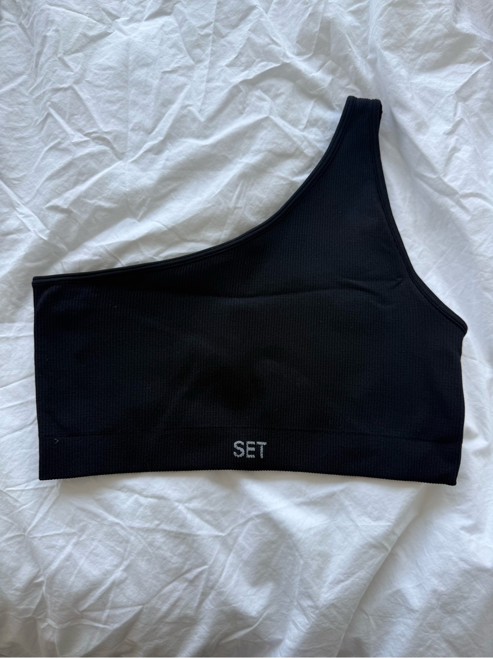SET Active Sculptflex ribbed one shoulder sports bra